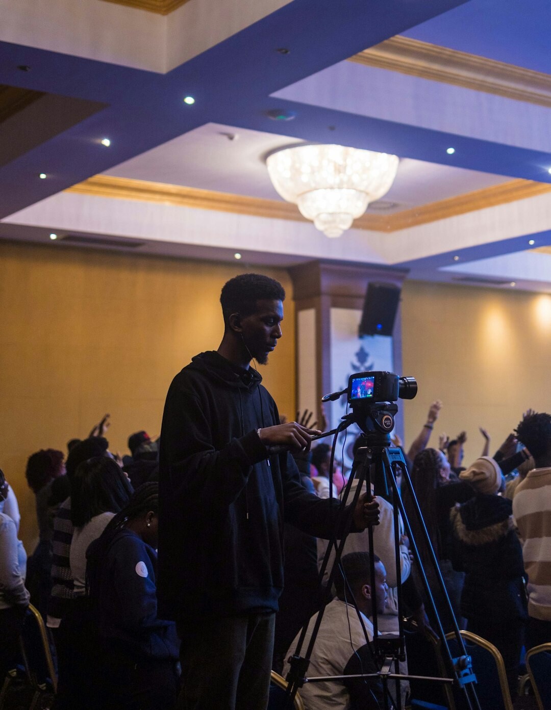 tv presenter on stage