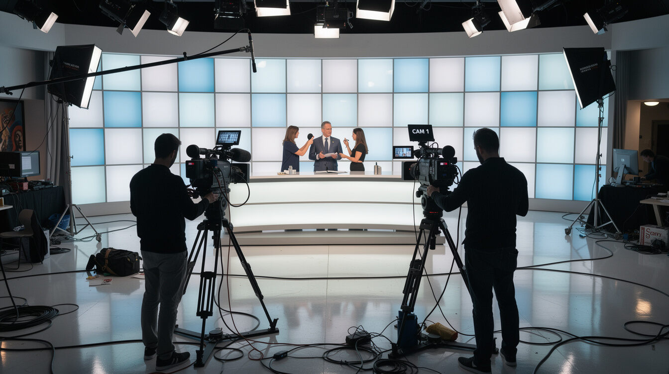 tv studio behind the scenes